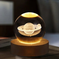 3D Crystal Ball Galaxy Lamp