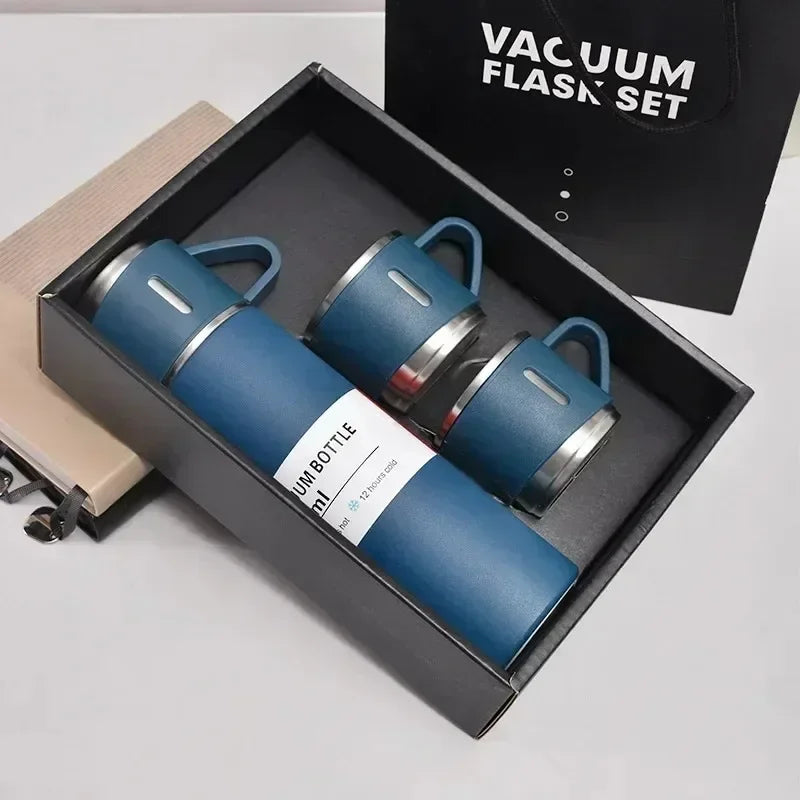 500ml Stainless Steel Thermal Bottle - Business Style Mug Gift Set